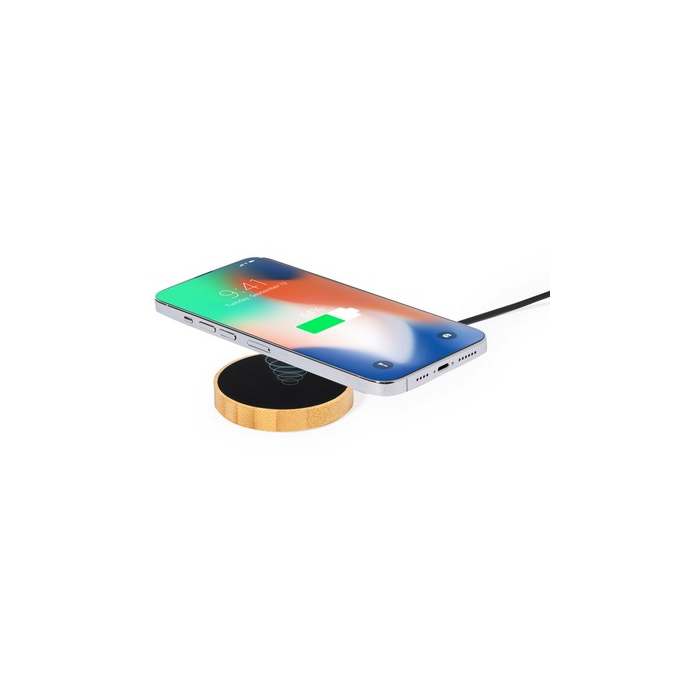 Bambusowa ładowarka bezprzewodowa 15W neutralny