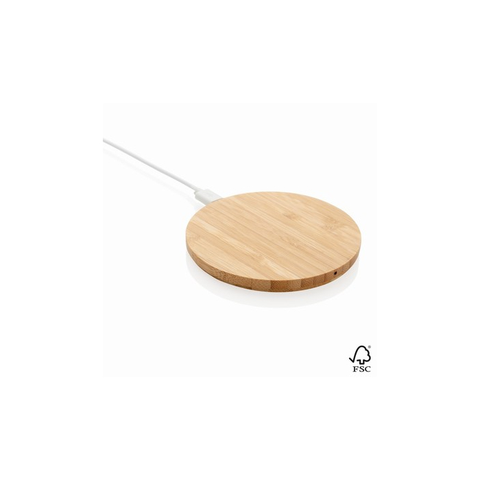 Bambusowa ładowarka bezprzewodowa 5W brązowy