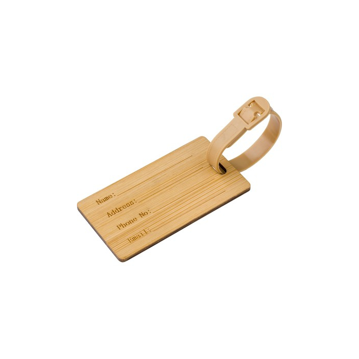 Bambusowa zawieszka do bagażu brązowy