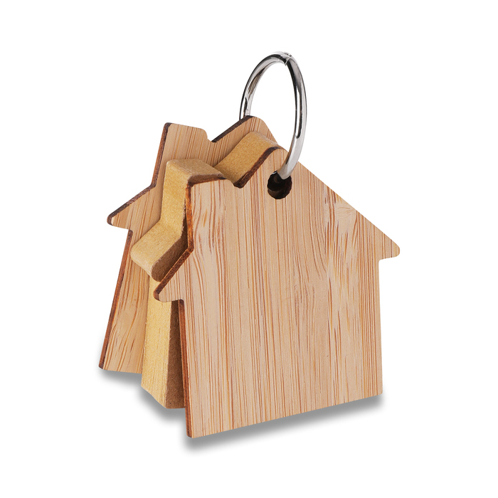 Bambusowy brelok z karteczkami memo Homeland, beżowy