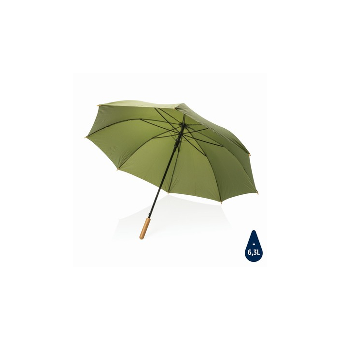Bambusowy parasol automatyczny 27" Impact AWARE™ rPET zielony