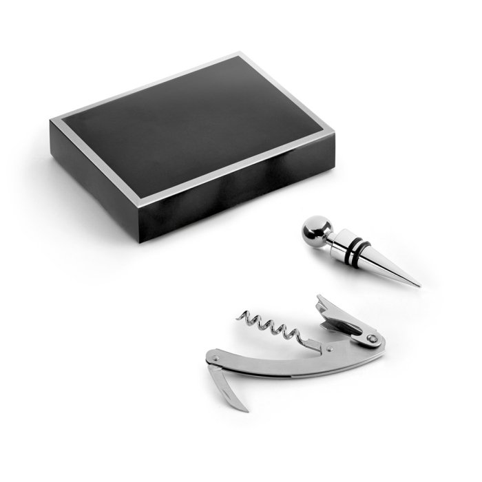 BARREL. Zestaw do wina wykonany z cynku i stali nierdzewnej