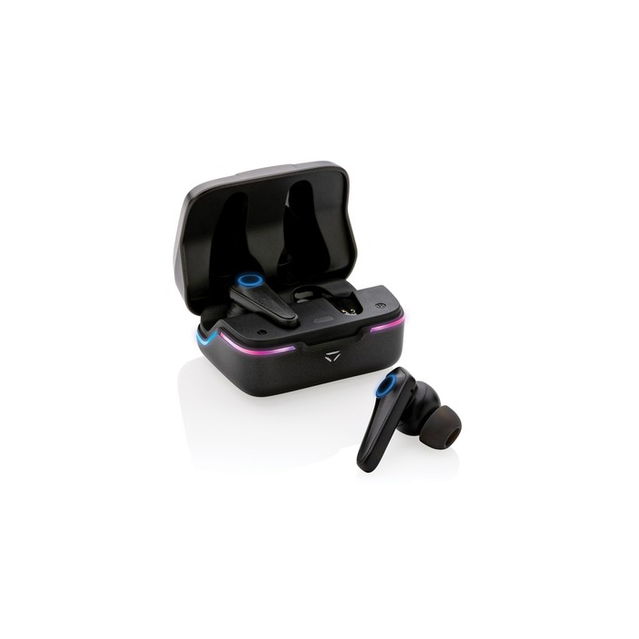 Bezprzewodowe słuchawki douszne RGB z ENC Gaming Hero black
