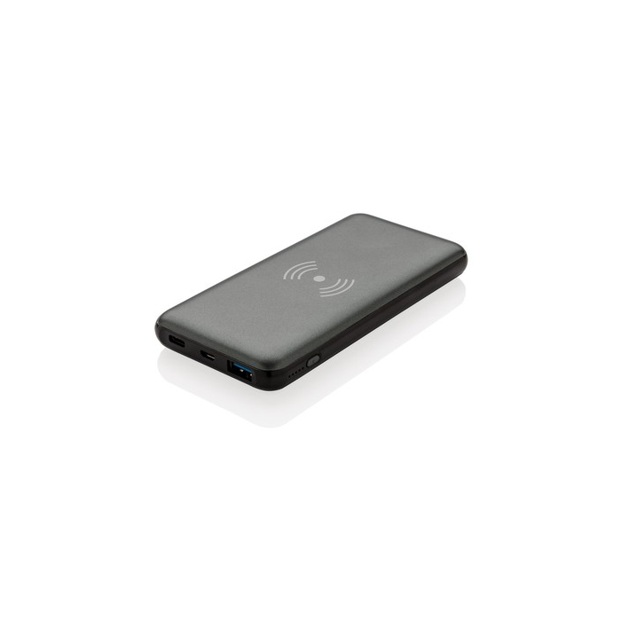 Bezprzewodowy power bank 10000 mAh z PD szary