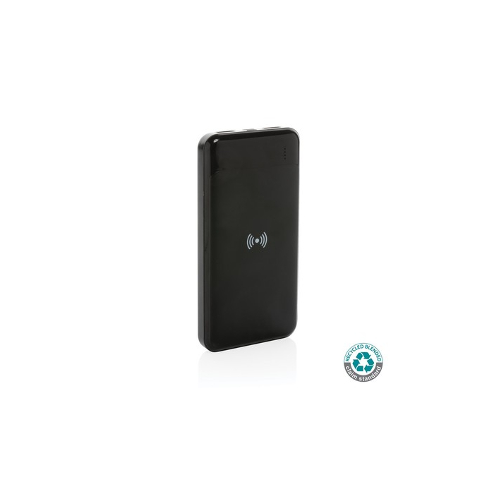 Bezprzewodowy power bank, ładowarka bezprzewodowa czarny