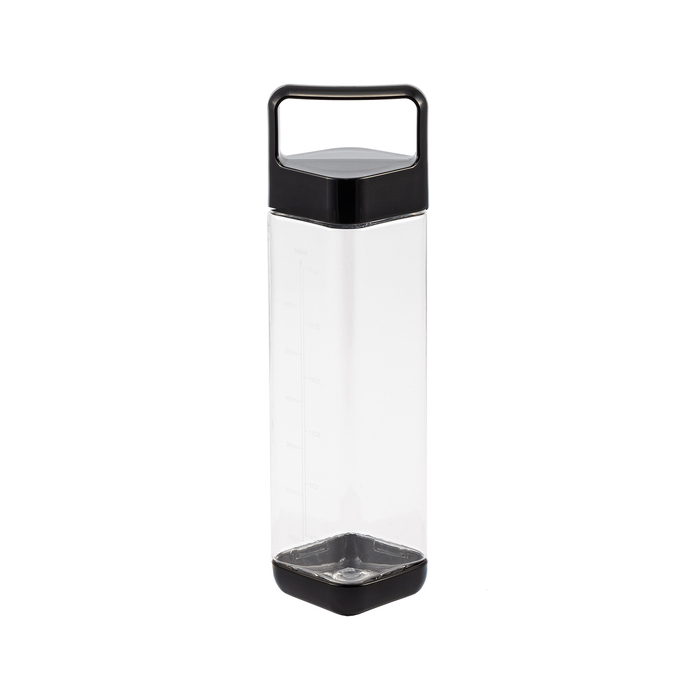 Bidon Feelsofine 800 ml, transparentny/czarny