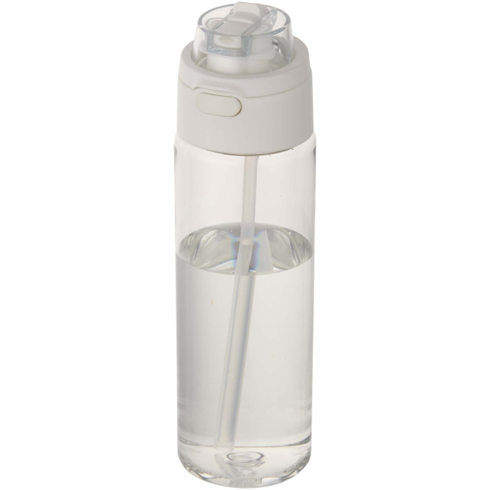 Bidon na wodę Theron o pojemności 700 ml, wykonany z tworzywa sztucznego pochodzącego z recyklingu (RCS), z pokrywką o podwój