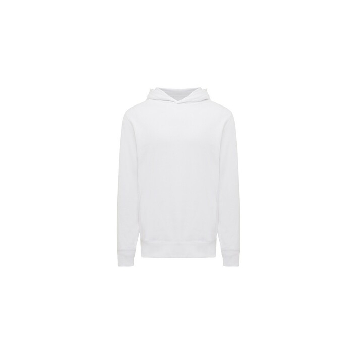 Bluza z kapturem i kieszeniami Iqoniq Yengo z bawełny z recyklingu biały