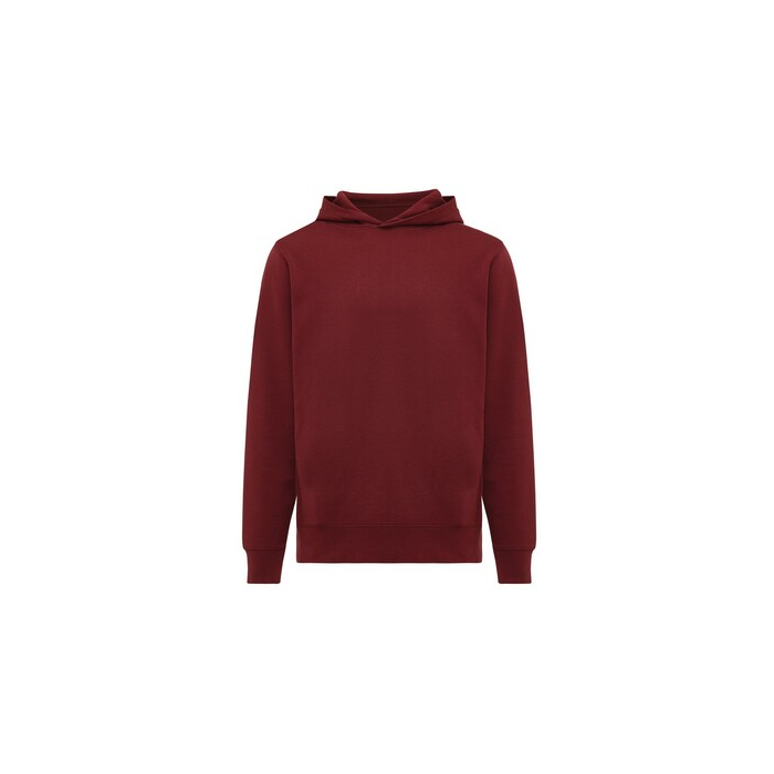 Bluza z kapturem i kieszeniami Iqoniq Yengo z bawełny z recyklingu czerwony