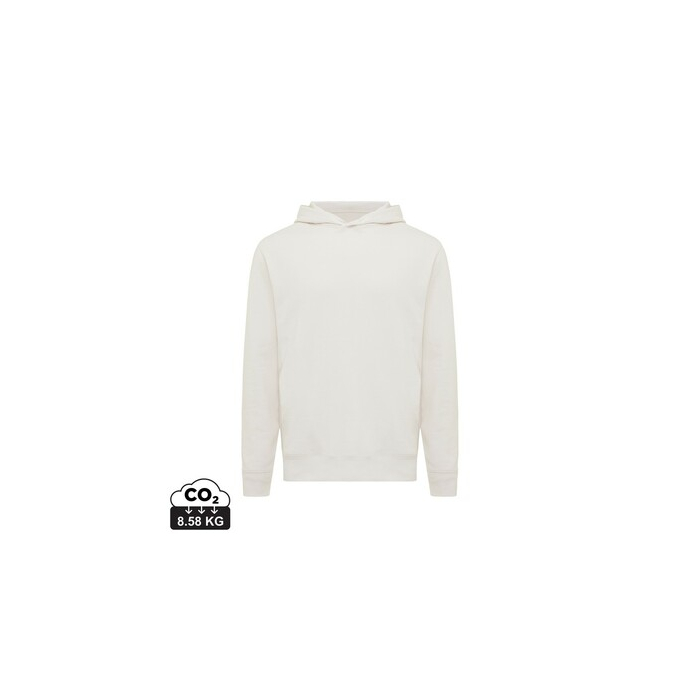 Bluza z kapturem i kieszeniami Iqoniq Yengo z bawełny z recyklingu biały