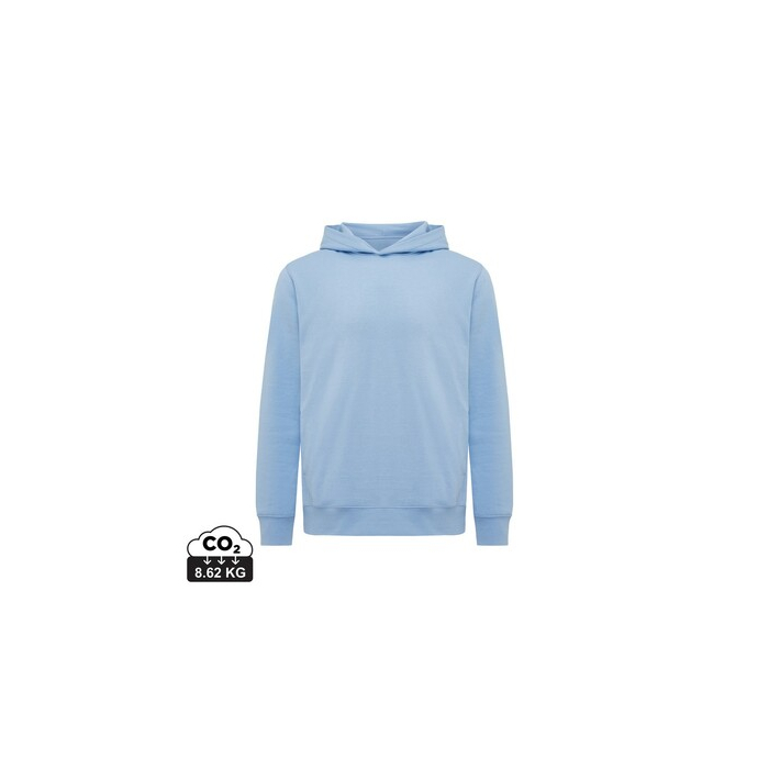 Bluza z kapturem i kieszeniami Iqoniq Yengo z bawełny z recyklingu niebieski