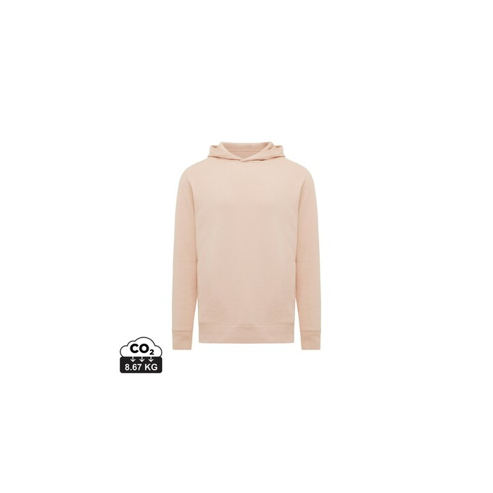 Bluza z kapturem i kieszeniami Iqoniq Yengo z bawełny z recyklingu czerwony