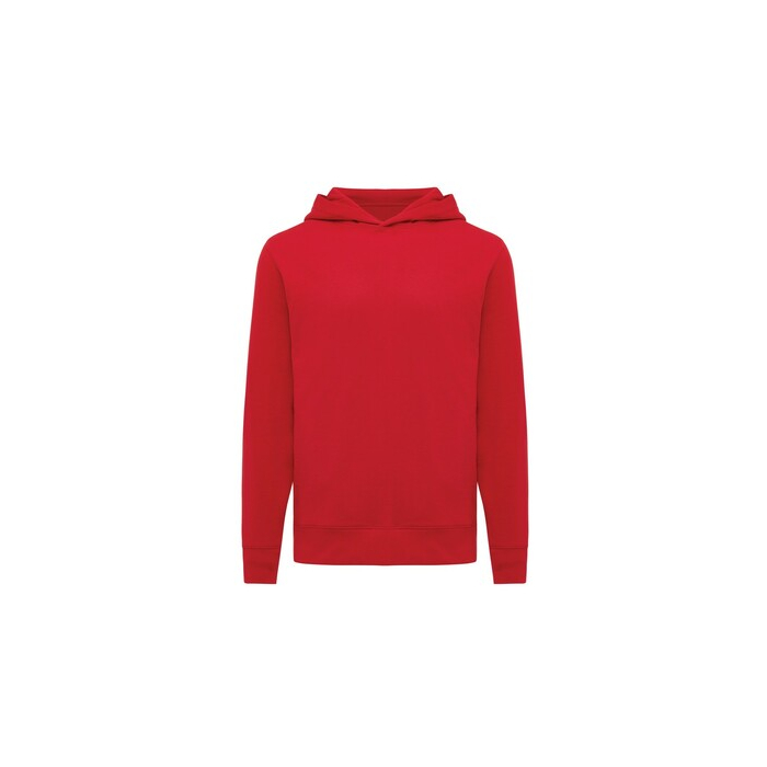 Bluza z kapturem i kieszeniami Iqoniq Yengo z bawełny z recyklingu czerwony