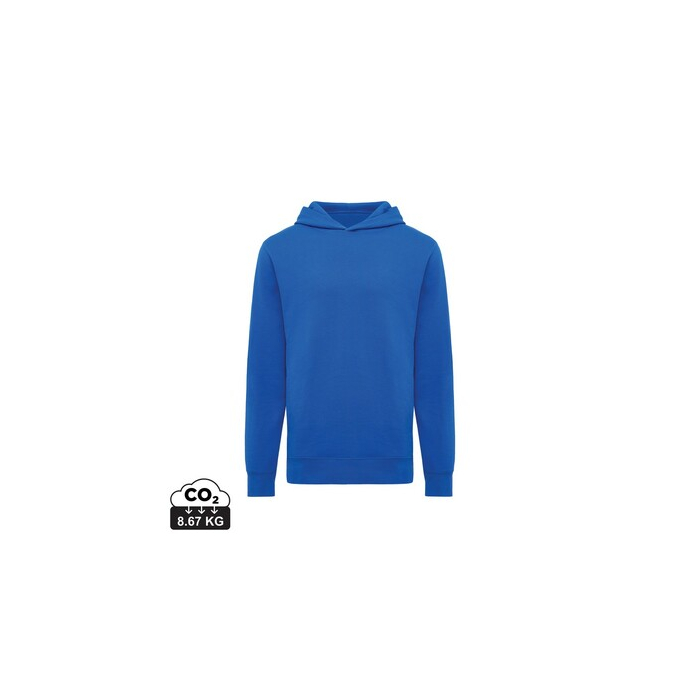 Bluza z kapturem i kieszeniami Iqoniq Yengo z bawełny z recyklingu niebieski