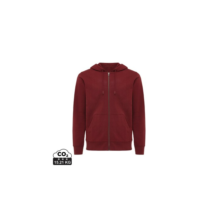 Bluza z kapturem z bawełny z recyklingu Iqoniq Abisko czerwony