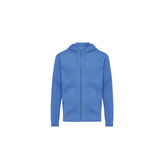 Bluza z kapturem z bawełny z recyklingu Iqoniq Abisko niebieski