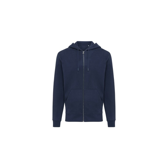 Bluza z kapturem z bawełny z recyklingu Iqoniq Abisko niebieski