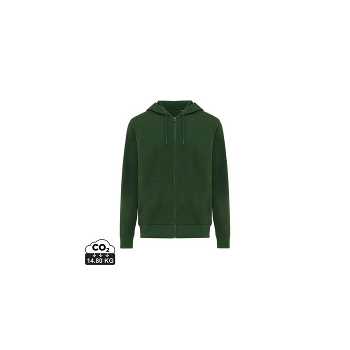 Bluza z kapturem z bawełny z recyklingu Iqoniq Abisko zielony