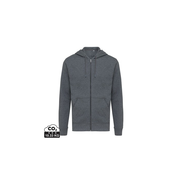 Bluza z kapturem z bawełny z recyklingu Iqoniq Abisko szary