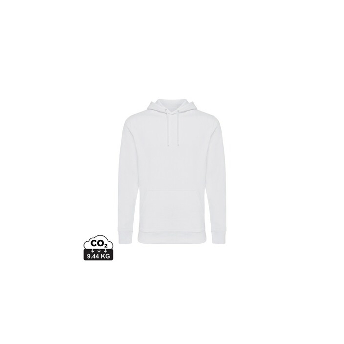 Bluza z kapturem z bawełny z recyklingu Iqoniq Jasper biały