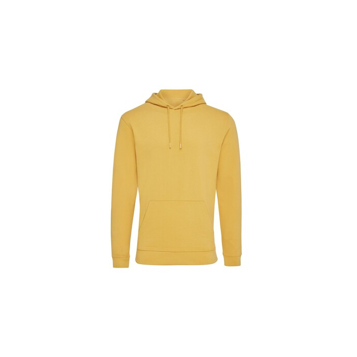 Bluza z kapturem z bawełny z recyklingu Iqoniq Jasper żółty