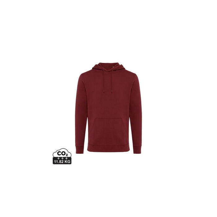Bluza z kapturem z bawełny z recyklingu Iqoniq Jasper burgund