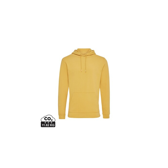 Bluza z kapturem z bawełny z recyklingu Iqoniq Jasper żółty