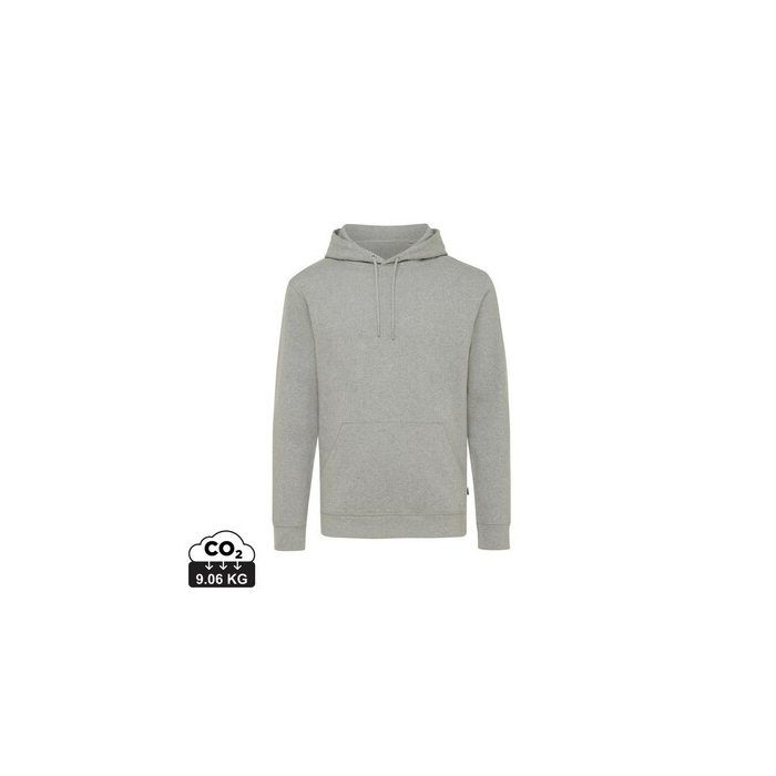 Bluza z kapturem z niebarwionej bawełny z recyklingu Iqoniq Torres szary
