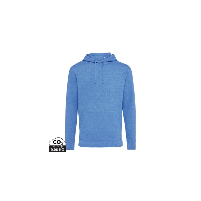 Bluza z kapturem z niebarwionej bawełny z recyklingu Iqoniq Torres niebieski