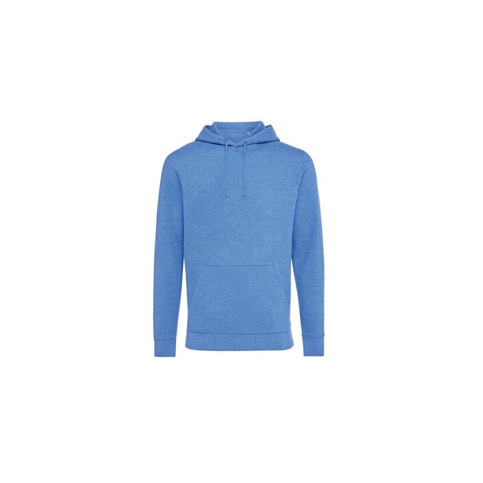 Bluza z kapturem z niebarwionej bawełny z recyklingu Iqoniq Torres niebieski
