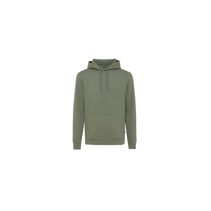 Bluza z kapturem z niebarwionej bawełny z recyklingu Iqoniq Torres zielony