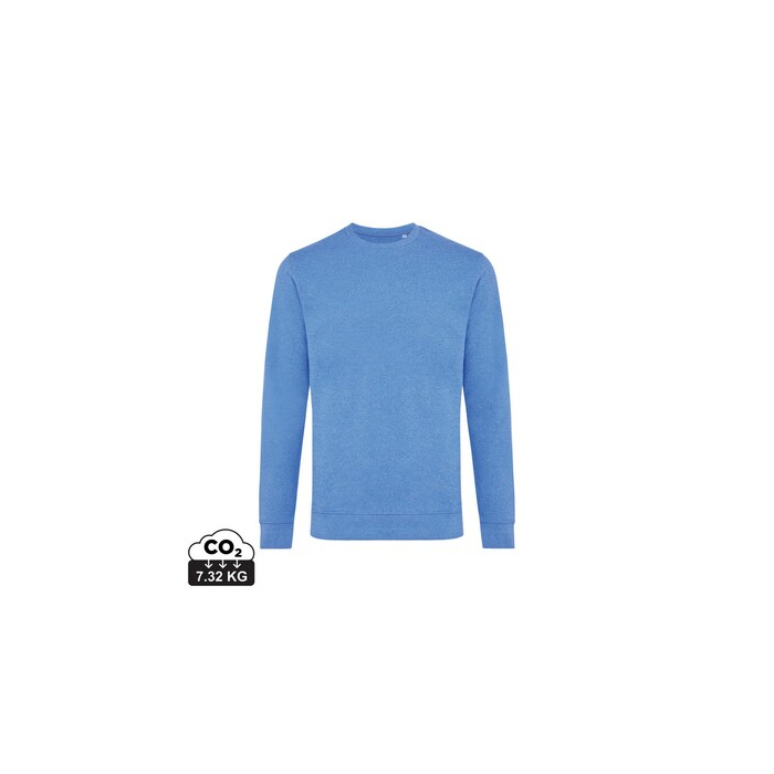 Bluza z niebarwionej bawełny z recyklingu Iqoniq Denali niebieski