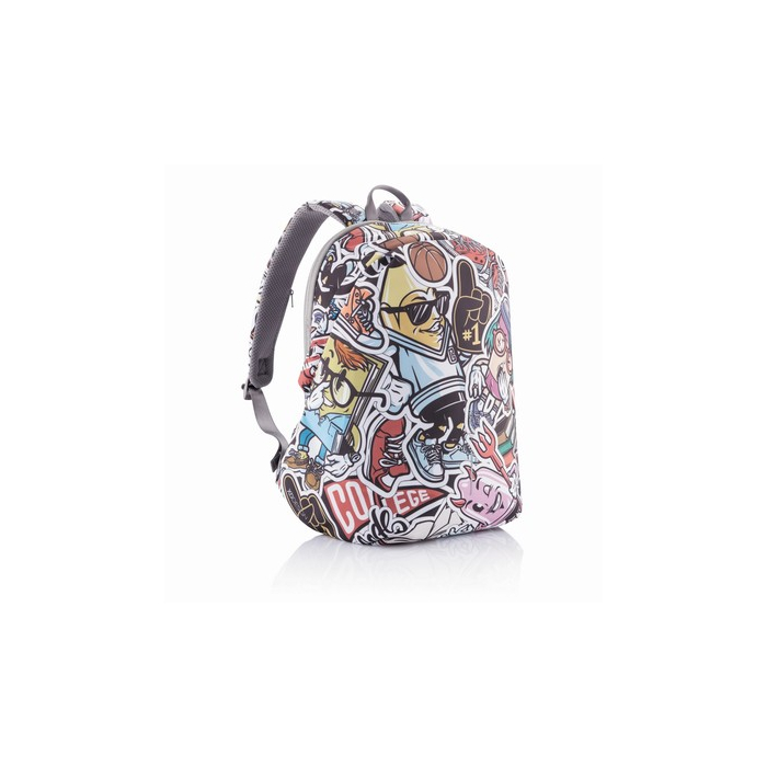 Bobby Soft "Art" plecak chroniący przed kieszonkowcami niebieski