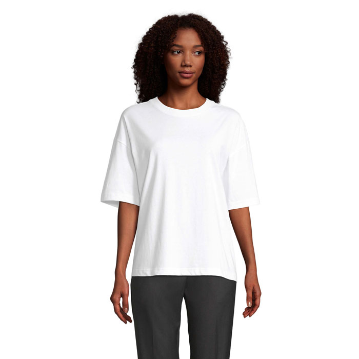 BOXY WOMEN - BOXY WOMEN T-SHIRT OVERSIZE, Bialy
