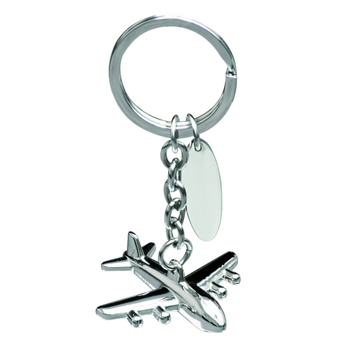Brelok AIRPLANE 3D srebrny