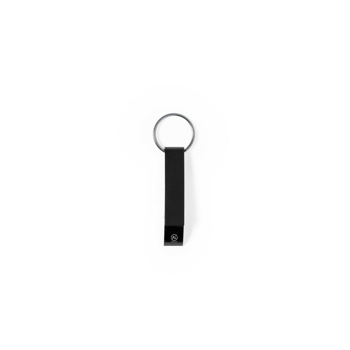 Brelok do kluczy, otwieracz do butelek z aluminium z recyklingu czarny