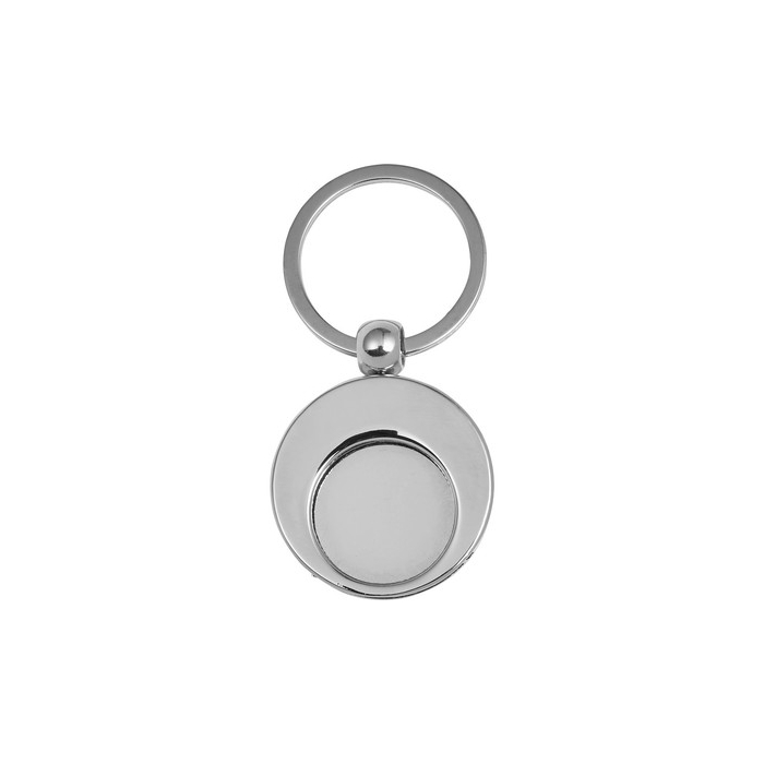 Brelok do kluczy, żeton do wózka na zakupy srebrny