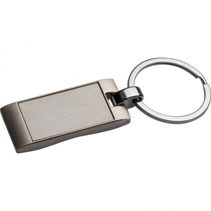 Brelok metalowy, szary