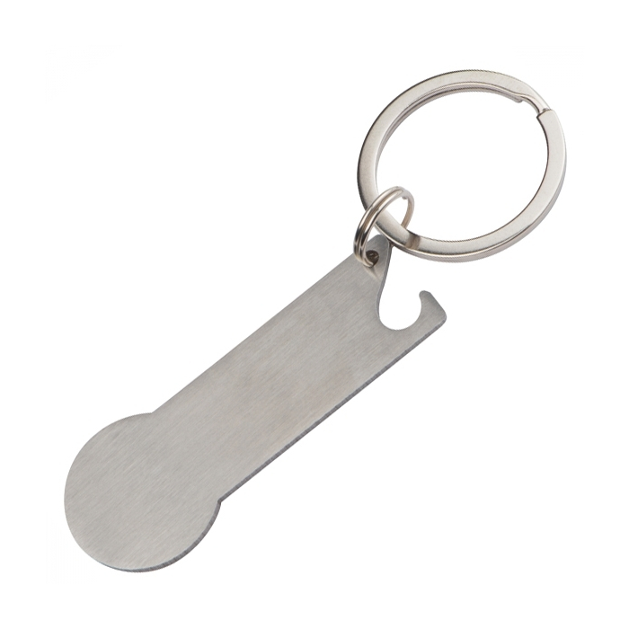 Brelok metalowy otwieracz do butelek STICKIT, szary