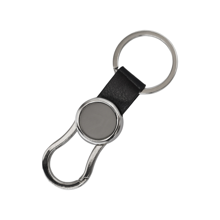 Brelok z karabińczykiem Leo, czarny