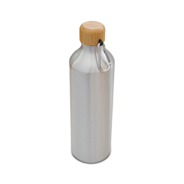 Butelka aluminiowa Luqa 800 ml, srebrny