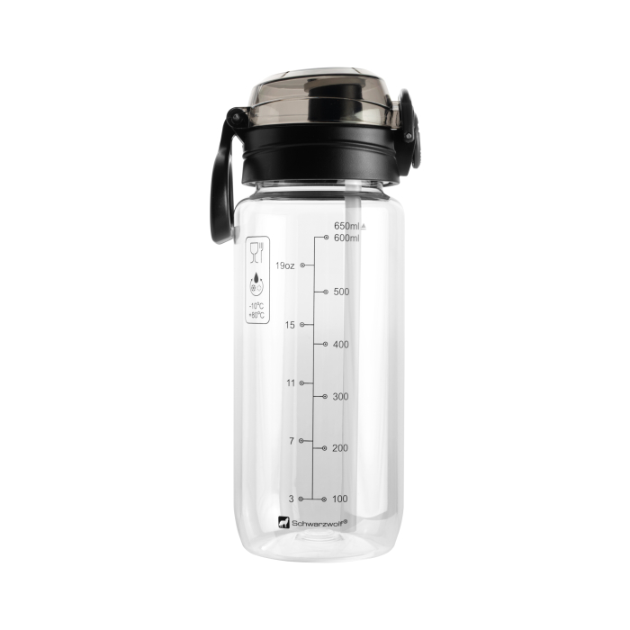 Butelka z tritanu KARISIMBI Schwarzwolf, przeźroczysty