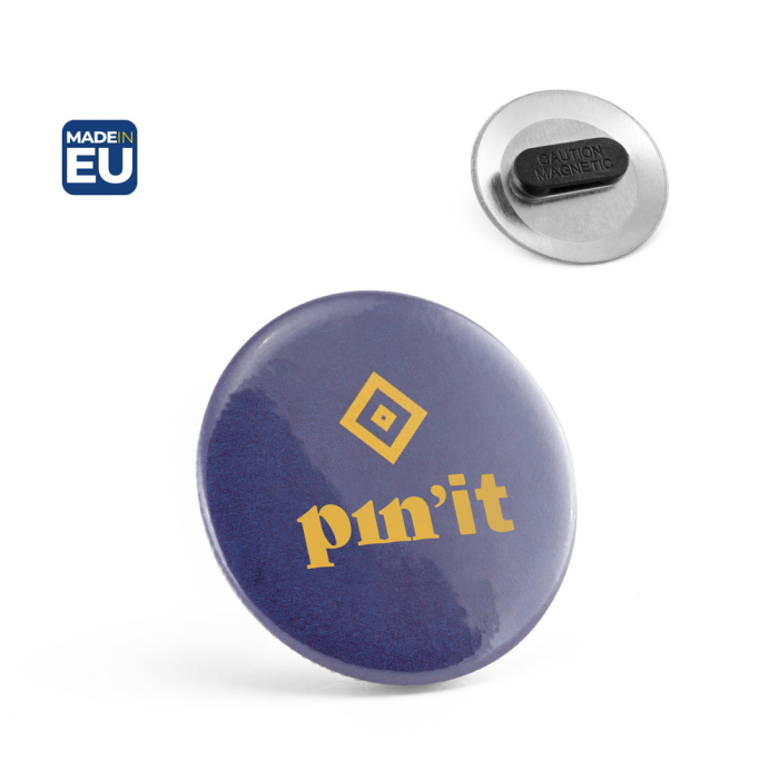 Button P'IN 8. Button P'IN 8. Okrągła przypinka z podwójnym zapięciem magnetycznym