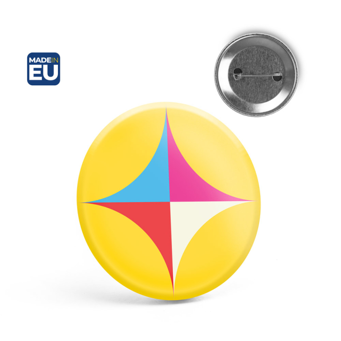 Button P'IN 9. Button P'IN 9. Okrągła przypinka