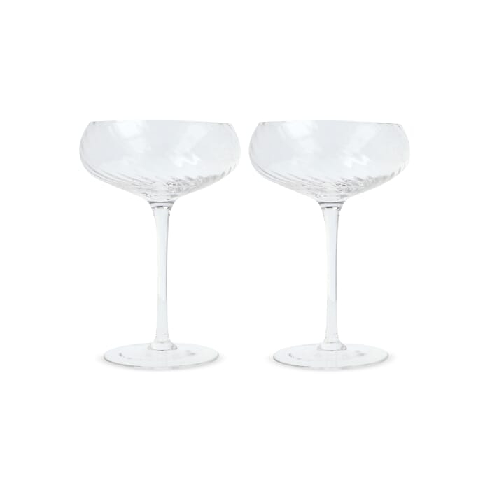 Byon Opacity zestaw 2 kieliszków do szampana ze stylowym wzorem szkła 300 ml