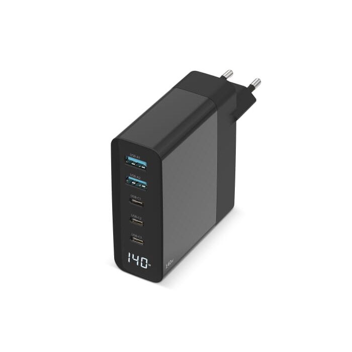 CH-1003 140W GaN Power Delivery Wall Charger, czarny