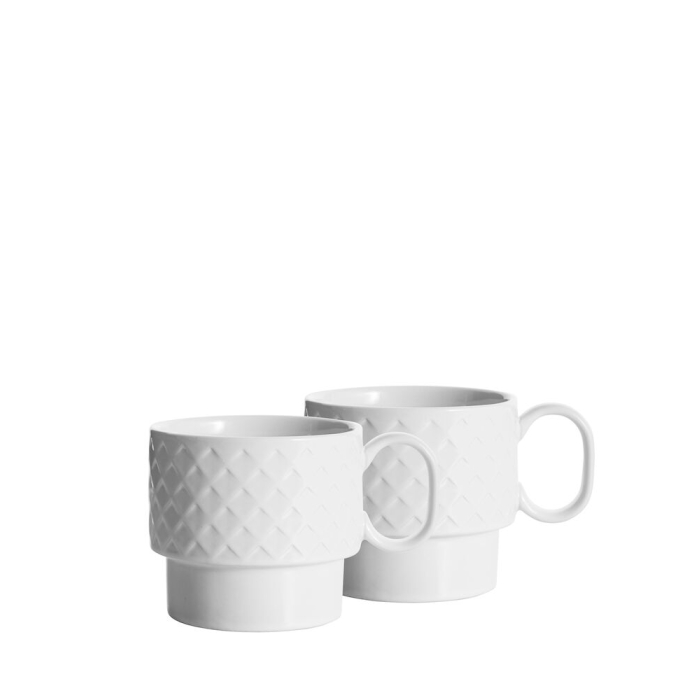 COFFEE &amp; MORE Kubek do herbaty 2 szt, biały