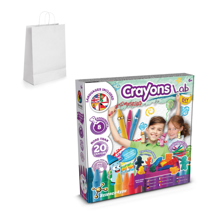 Crayon Factory Kit III. Gra edukacyjna dostarczany z papierową torebką prezentową (100 g/m²)