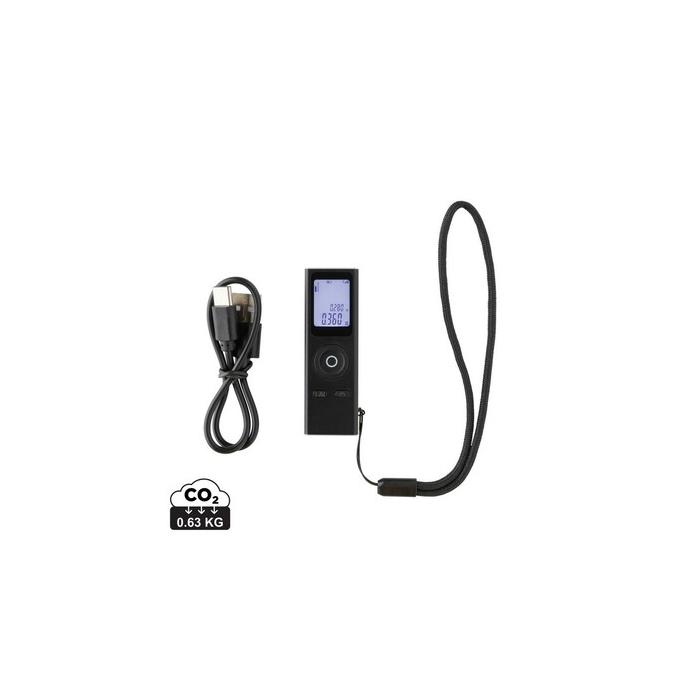 Dalmierz laserowy 30m Gear X, aluminium z recyklingu czarny