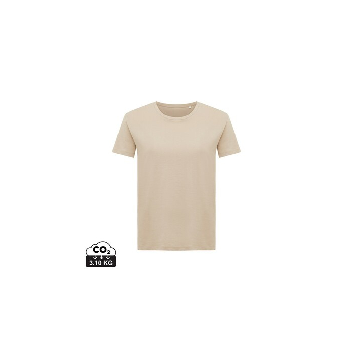 Damska koszulka Iqoniq Yala, bawełna z recyklingu beżowy